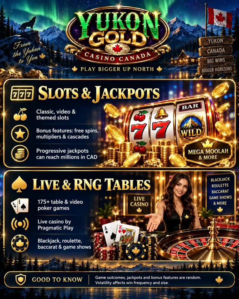 Yukon Gold Casino games